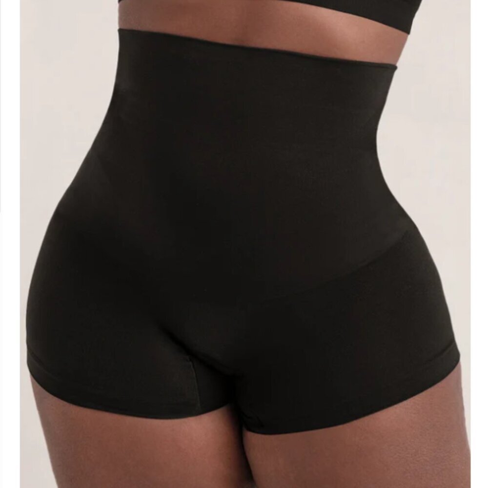 Shapermint Essentials High Waisted Shaper Boyshort Black M